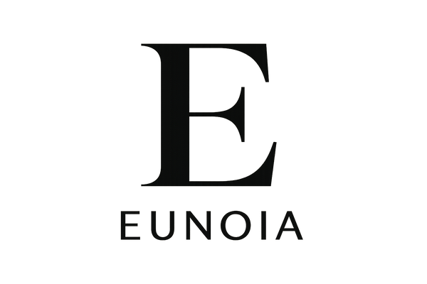 un E en noir qui représente la marque Eunoia 